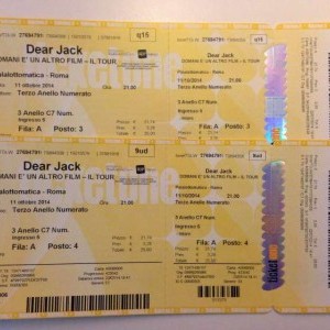 Dear Jack 2 biglietti per il concerto a  Roma