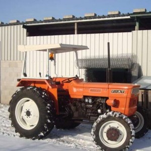 trattore fiat 600dt con aratro e fresa