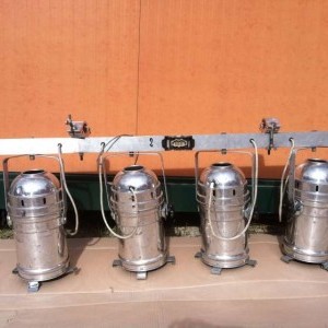 4 barre Par 64 con lampade da 1000W
