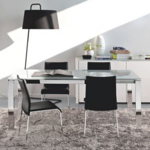 Tavolo Calligaris in vetro allungabile
