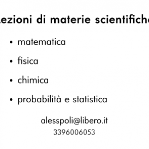 Lezioni di materie scientifiche