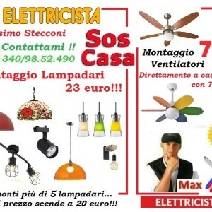 Elettricista lampadario montaggio e smontaggio Roma